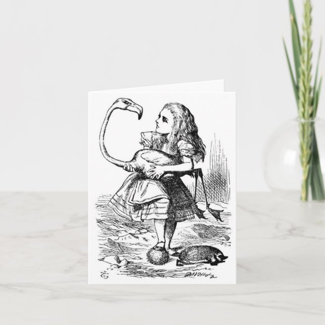 Alice and the Flamingo Card (Front)