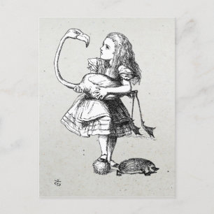 Alice and the Flamingo  Postcard