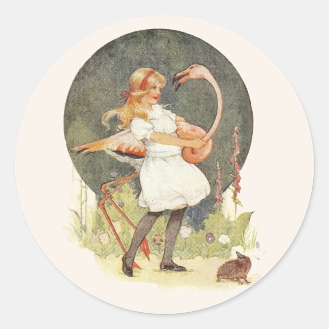 Alice and the Flamingo Sticker (Front)