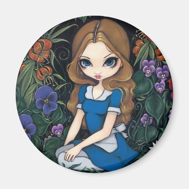 "Alice and the Flowers" Magnet (Front)