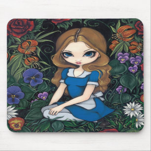"Alice and the Flowers" Mousepad