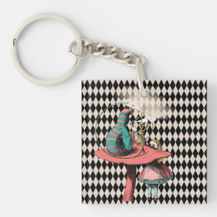 Alice and the Hookah Smoking Caterpillar Key Ring