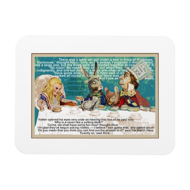 Alice and the Mad Hatter Tea Party Magnet (Horizontal)