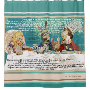 Alice and the Mad Hatter's tea party Shower Curtain