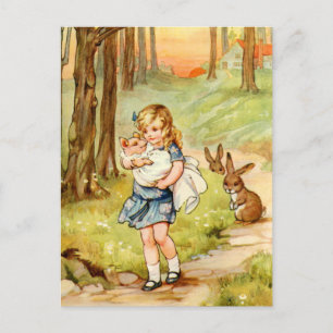 Alice and the Pig Baby Postcard