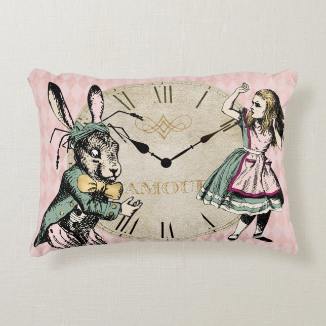 Alice and the Rabbit Decorative Cushion (Front)