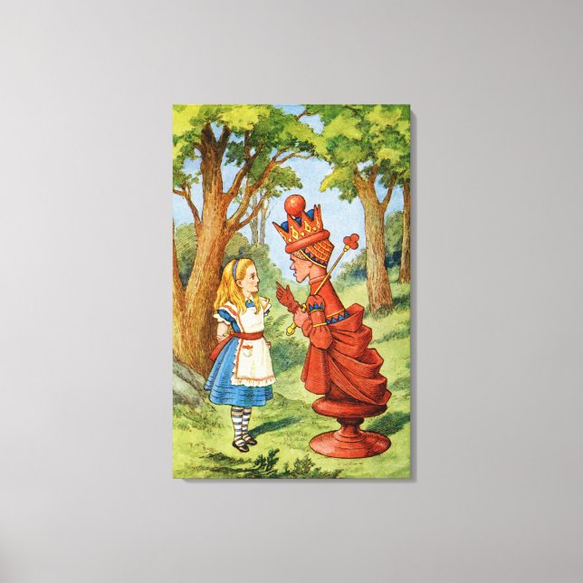 Alice and the Red Queen in Wonderland Canvas Print (Front)