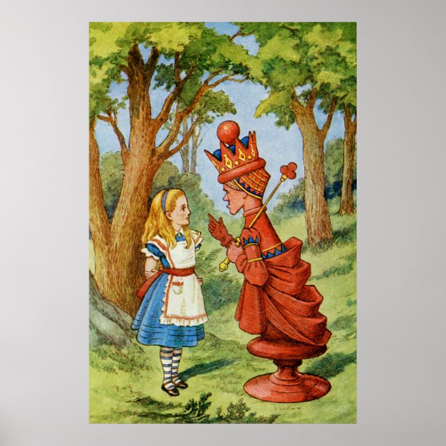 Alice and the Red Queen in Wonderland Poster (Front)