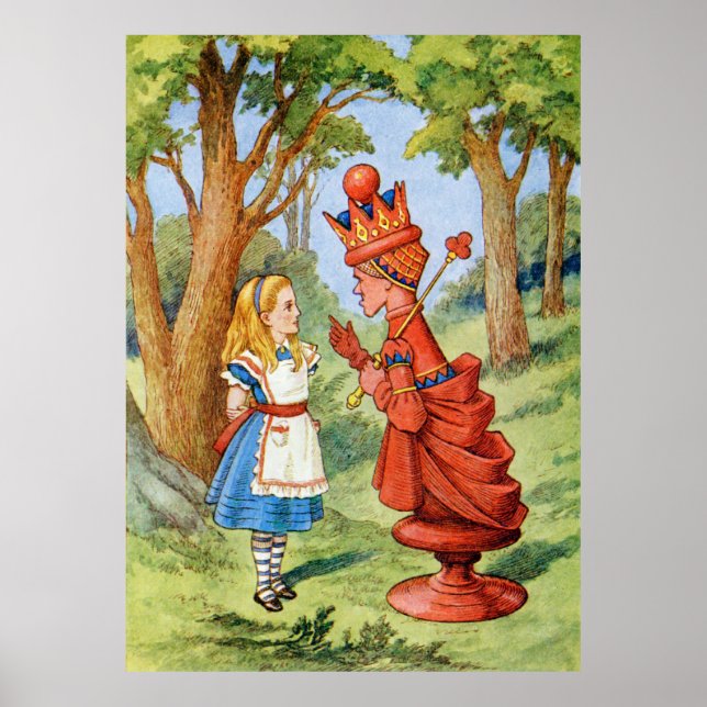 Alice and the Red Queen in Wonderland Poster (Front)