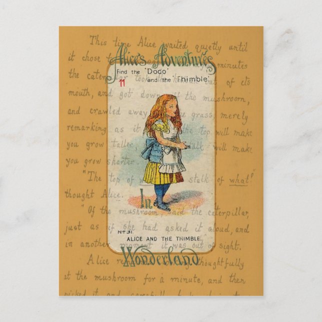 Alice and the Thimble Postcard (Front)