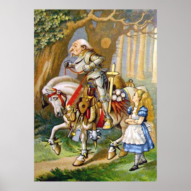 Alice and the White Knight in Wonderland Poster (Front)