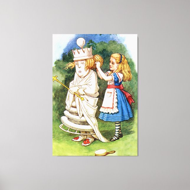 Alice and the White Queen in Wonderland Canvas Print (Front)
