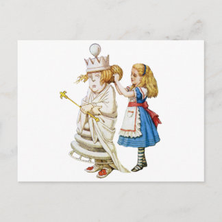 Alice and the White Queen in Wonderland Postcard