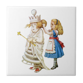 Alice and the White Queen in Wonderland Tile