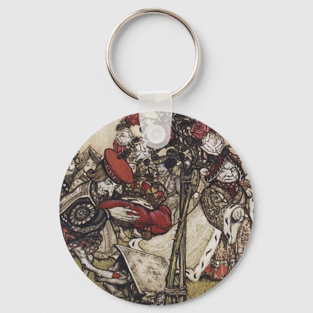 Alice and Wonderland - Arthur Rackham Key Ring (Front)