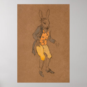 Alice and Wonderland Forest Character Painting-5 Poster