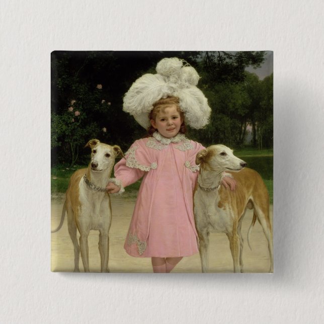 Alice Antoinette de la Mar, aged five 15 Cm Square Badge (Front)