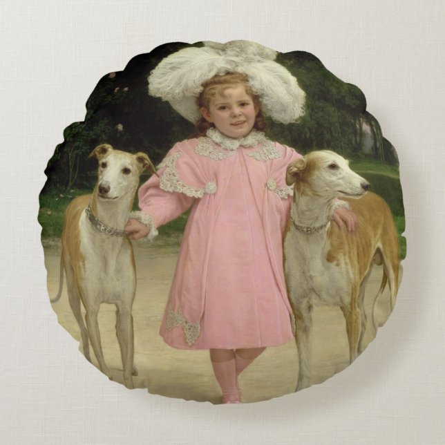 Alice Antoinette de la Mar, aged five Round Cushion (Front)