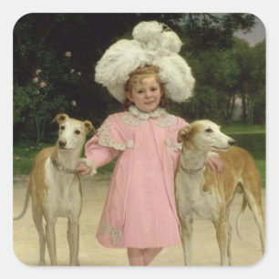 Alice Antoinette de la Mar, aged five Square Sticker