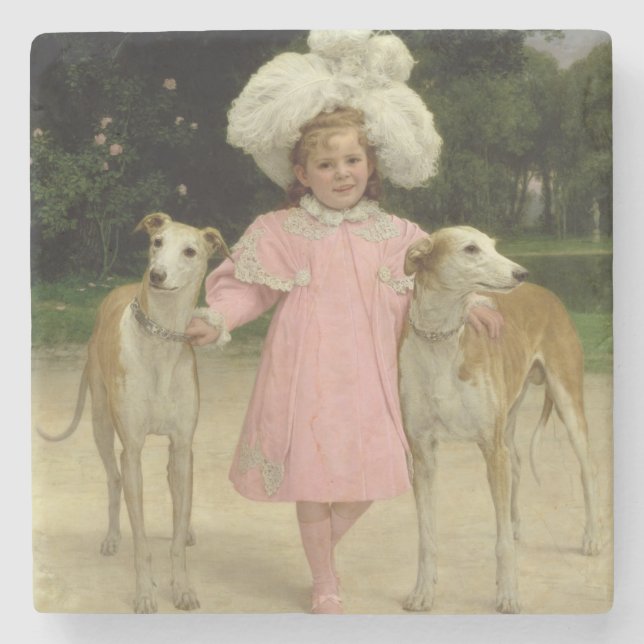 Alice Antoinette de la Mar, aged five Stone Coaster (Front)