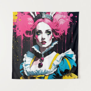 Alice as the Rabbit With Pink Hair Tapestry