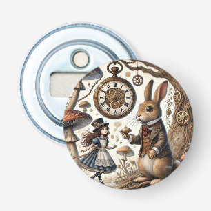 alice aventures in wonderland white rabbit bottle opener