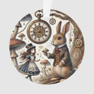 alice aventures in wonderland white rabbit ornament