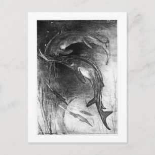 Alice B. Woodward: Ichthyosaurs art postcard