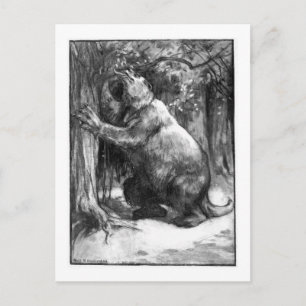 Alice B. Woodward: Megatherium art postcard