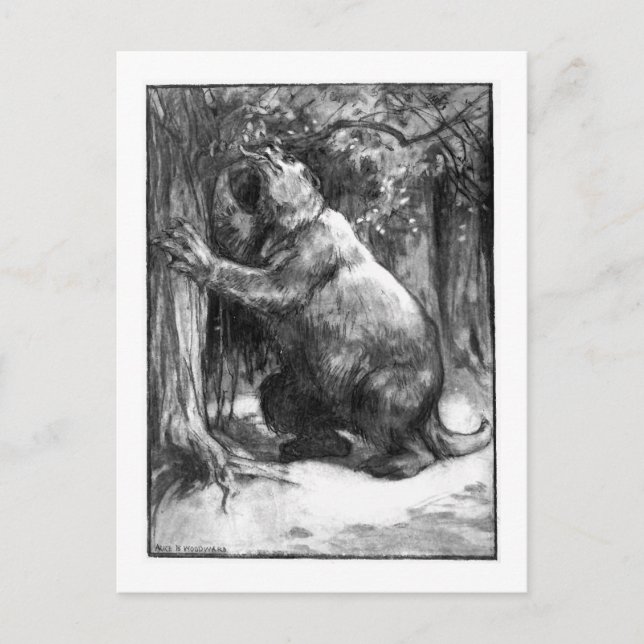Alice B. Woodward: Megatherium art postcard (Front)