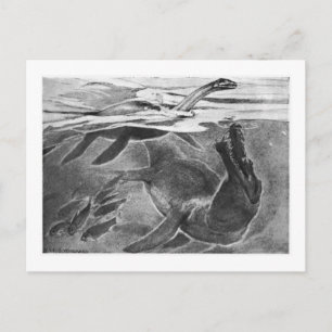 Alice B. Woodward: Plesiosaurians art postcard