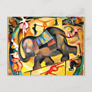 Alice Bailly - The Elephant, fine art painting Postcard