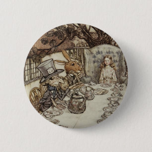 Alice Birthday Unbirthday Rabbit Hatter Party 6 Cm Round Badge