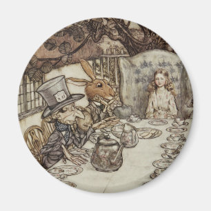 Alice Birthday Unbirthday Rabbit Hatter Party Magnet