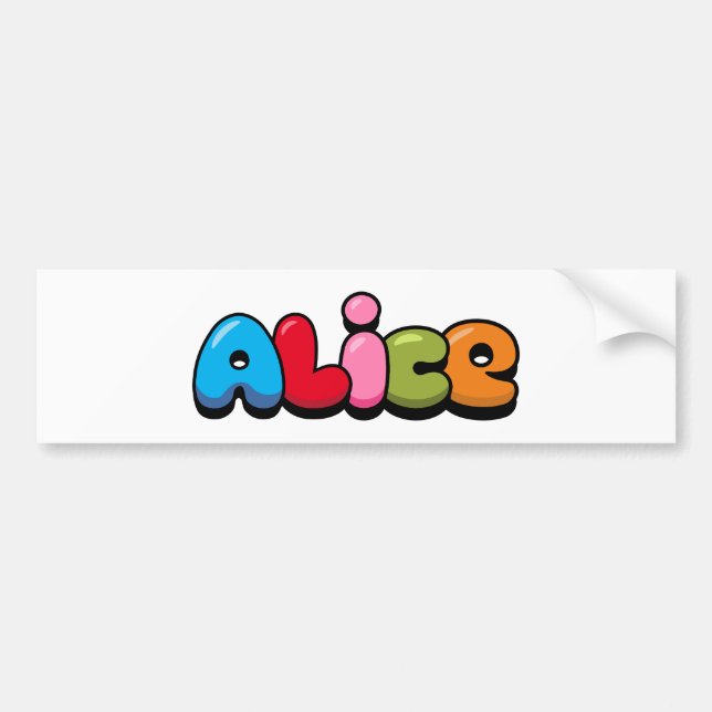 Alice Bumper Sticker (Front)