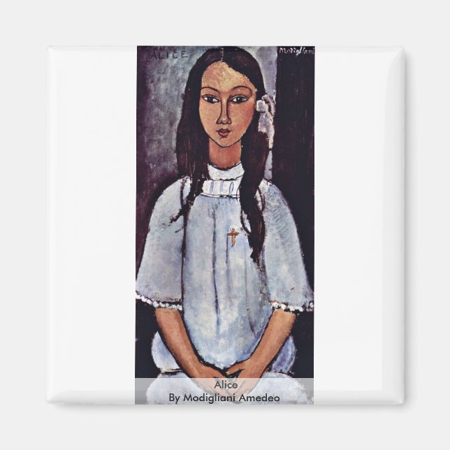 Alice By Modigliani Amedeo Magnet (Front)