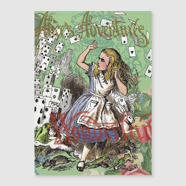 alice cards wonderland hatter rabbit  (Front)