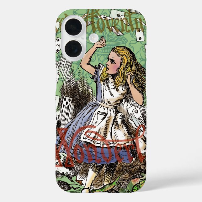 alice cards wonderland hatter rabbit  Case-Mate iPhone case (Back)