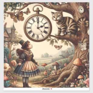 Alice & Cheshire Cat: Whimsical Wonderland Fantasy