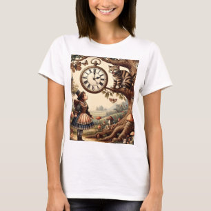 Alice & Cheshire Cat: Whimsical Wonderland Fantasy T-Shirt