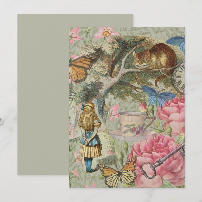 Alice Cheshire Cat Wonderland Tree Garden (Front/Back)