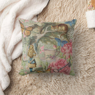Alice Cheshire Cat Wonderland Tree Garden Cushion