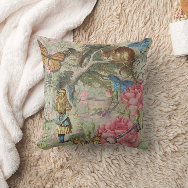 Alice Cheshire Cat Wonderland Tree Garden Cushion (Blanket)