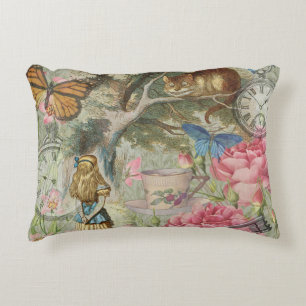 Alice Cheshire Cat Wonderland Tree Garden Decorative Cushion