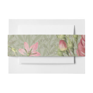 Alice Cheshire Cat Wonderland Tree Garden Invitation Belly Band