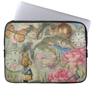 Alice Cheshire Cat Wonderland Tree Garden Laptop Sleeve