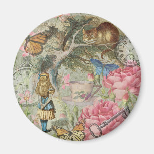 Alice Cheshire Cat Wonderland Tree Garden Magnet