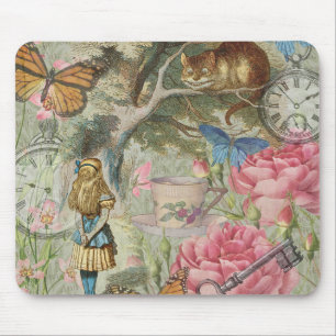 Alice Cheshire Cat Wonderland Tree Garden Mouse Mat