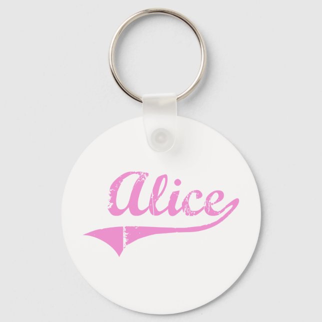 Alice Classic Style Name Key Ring (Front)