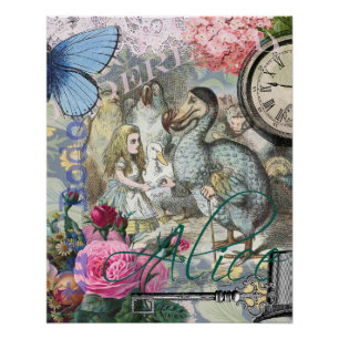 Alice Classic Wonderland Dodo Tenniel Art Poster